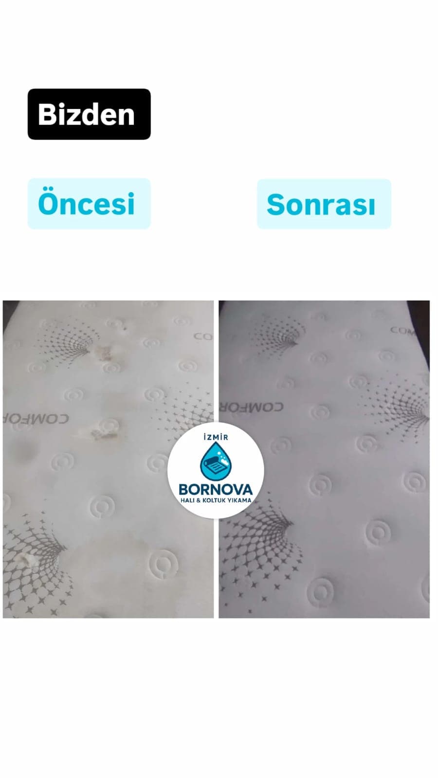 Halı yıkama öncesi ve sonrası